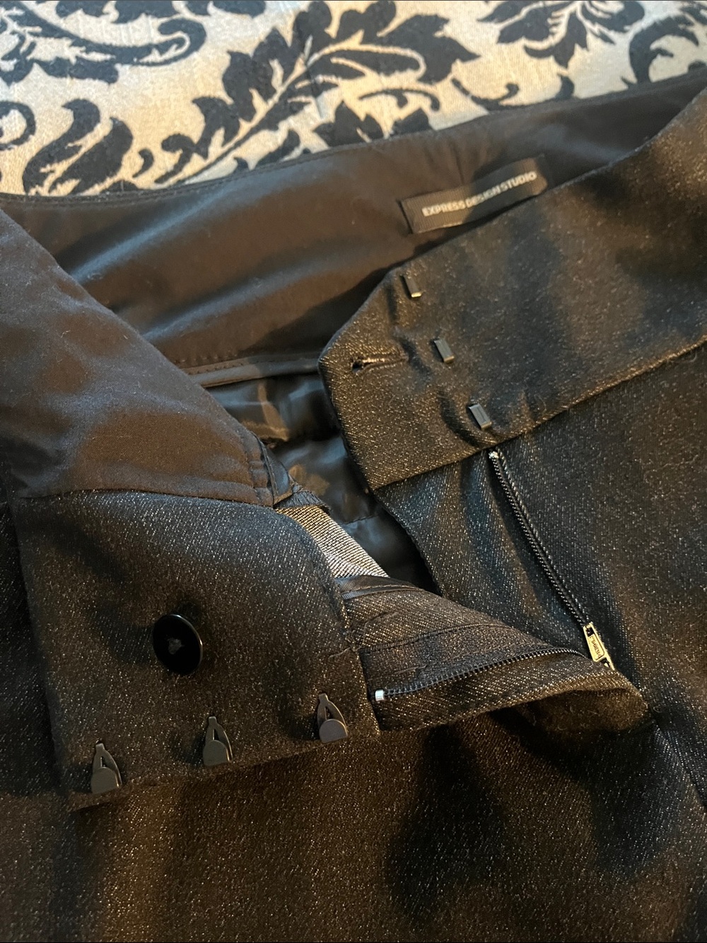Express Design Studio Women's Black Pantsuit Vest combo - Picture 3 of 9